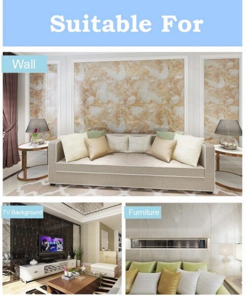 3D White Color Wallpaper Thickened Moisture-Proof Waterproof Bedroom Kitchen Living Room Home Decoration Wall Sticker